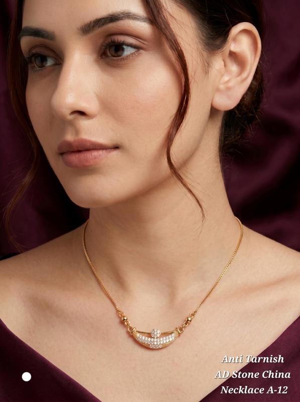 Anti tarnisha ad stone china necklace A 12 Surat jewelry market